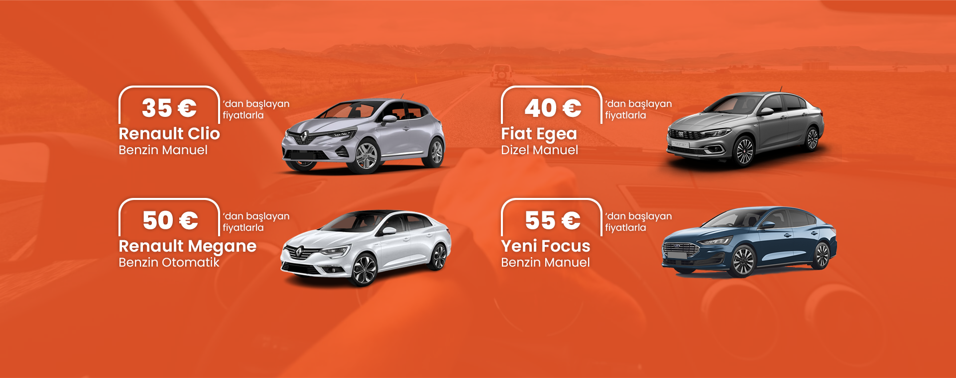 35 Euro'dan Başlayan Fiyatlarla Aracını Kirala